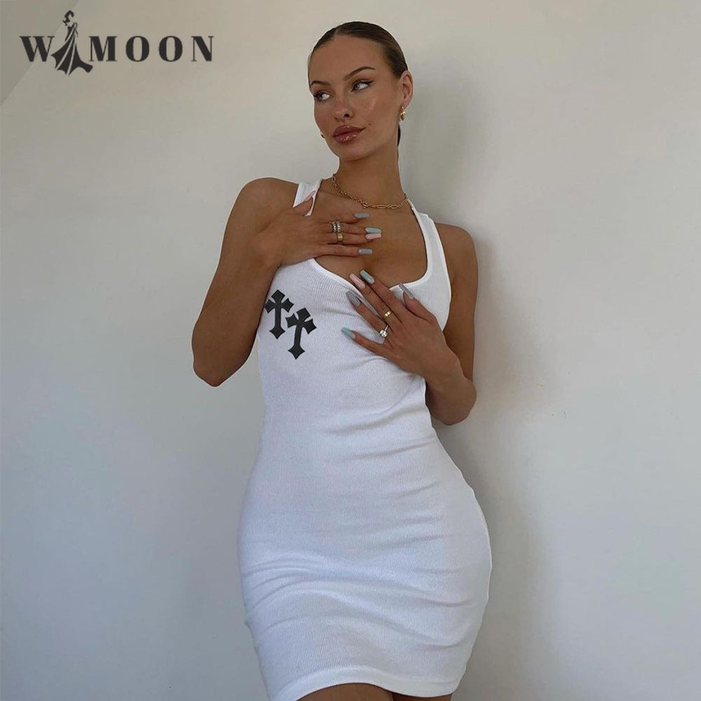 Cross Spliced Square Collar Dress(Shipping 10-14 Days)