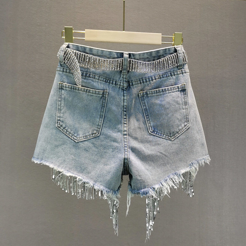 Tassel Beading Denim Short(Shipping 10-14 Days)