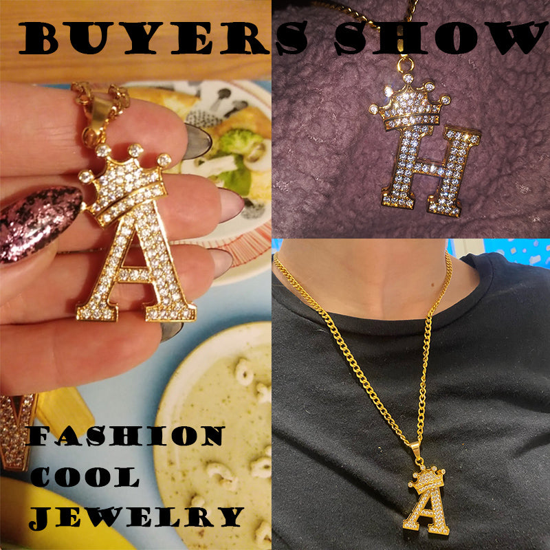 Zircon Alphabet Necklace(Shipping 10-14 Days)