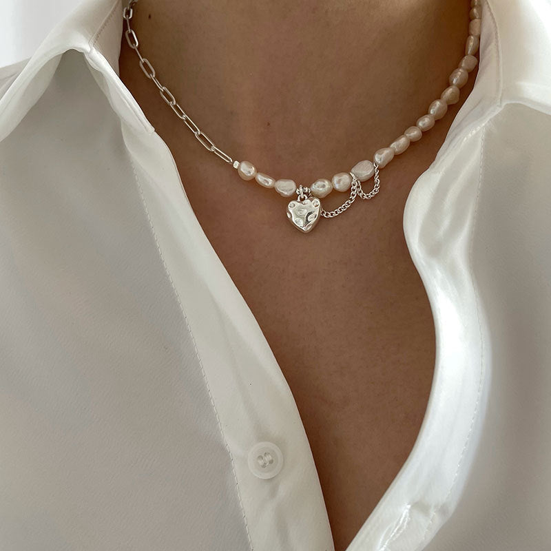 Asymmetry Chain Pearls Necklace(Shipping 10-14 Days)