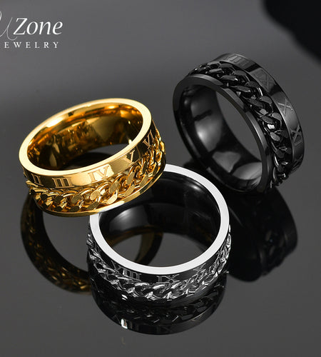 Roman Numbers Spinner Rings(Shipping 10-14 Days)