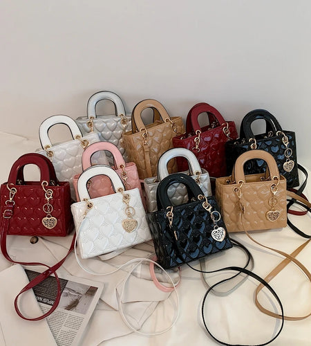 Handbag 2021 Women Brand Luxury Totes High Quality Fashion Classic Quilted Square Handle Bag Women Crossbody Shoulder Bags (Shipping 10-14 Days)