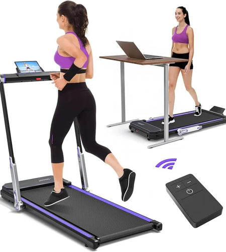 Walking Pad Folding Treadmill Electric Walking Running Treadmill for Home Office with Touch Panel & Remote, 2.5HP(Shipping 10-14 Days)