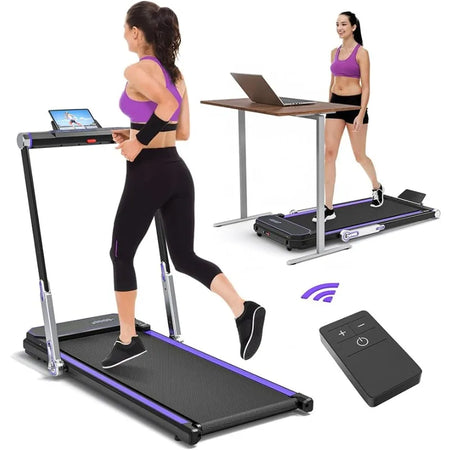 Walking Pad Folding Treadmill Electric Walking Running Treadmill for Home Office with Touch Panel & Remote, 2.5HP(Shipping 10-14 Days)