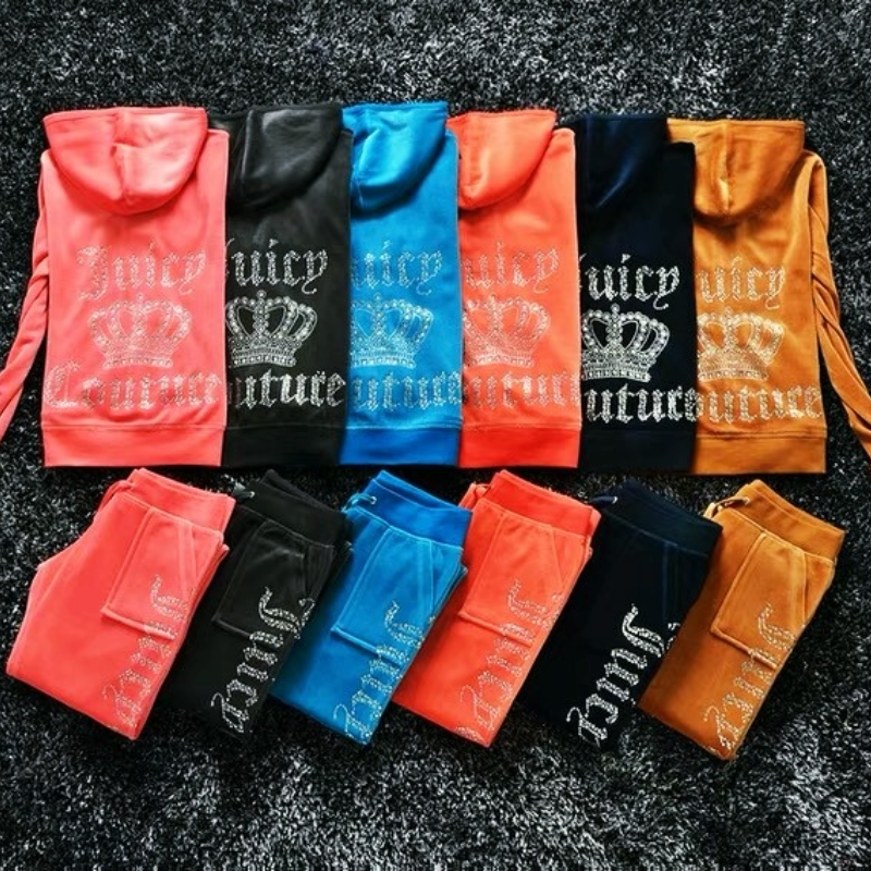 Juicy Sweatshirt and Pants with Diamonds(Shipping 10-14 Days)