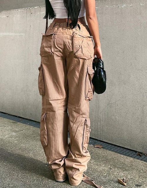 Load image into Gallery viewer, Cargo Solid Baggy Pants(Shipping 10-14 Days)
