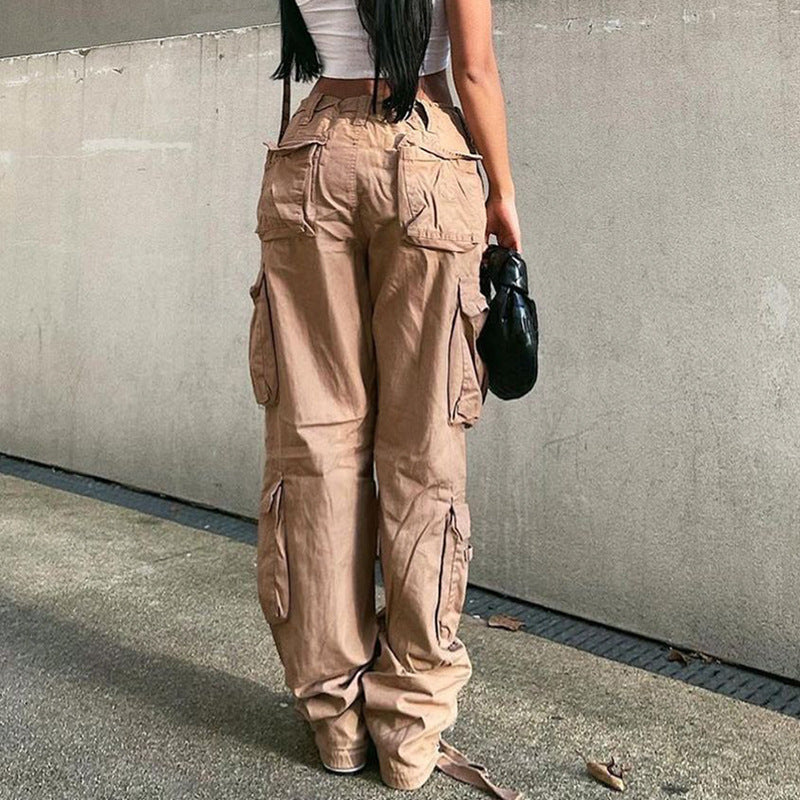 Cargo Solid Baggy Pants(Shipping 10-14 Days)