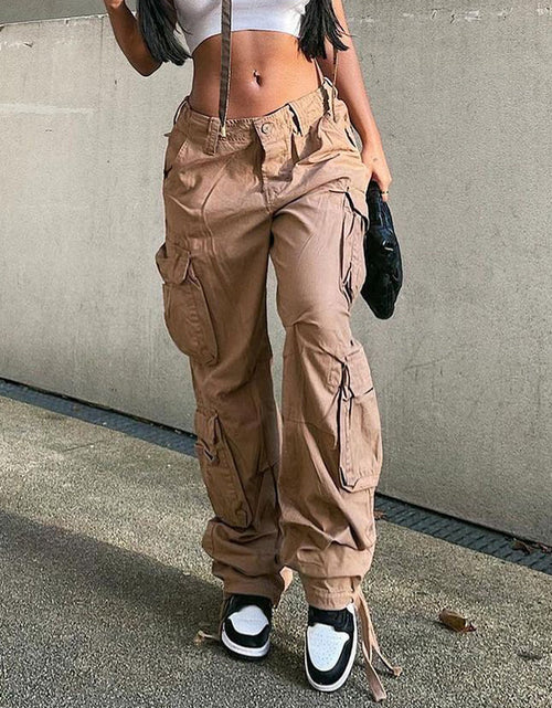 Load image into Gallery viewer, Cargo Solid Baggy Pants(Shipping 10-14 Days)
