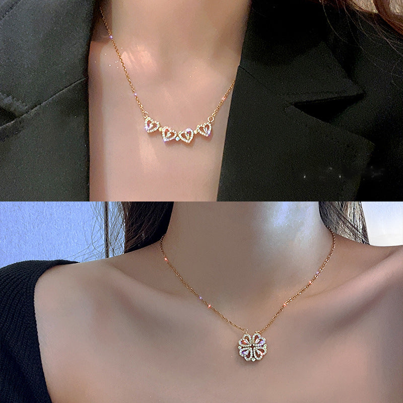 Folding Heart Shaped Necklace(Shipping 10-14 Days)