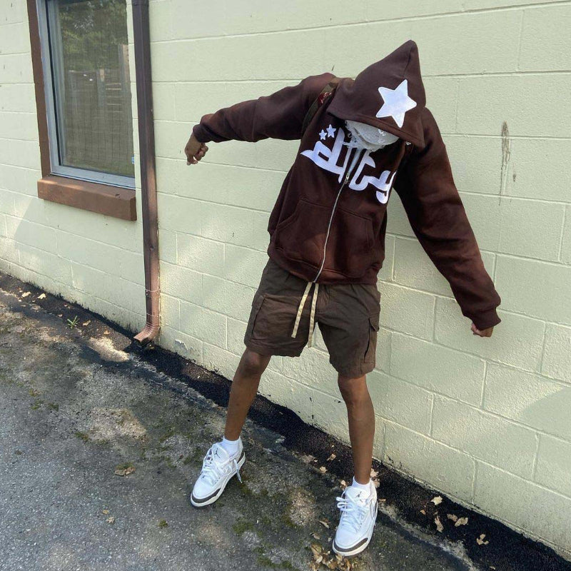 Star Letter Print Hoodies(Shipping 10-14 Days)