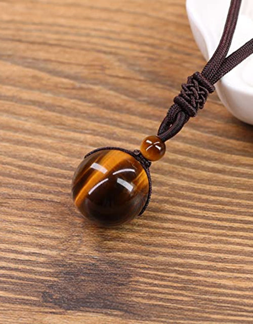 Load image into Gallery viewer, Tiger Eye Stone Pendant Necklace(Shipping 10-14 Days)
