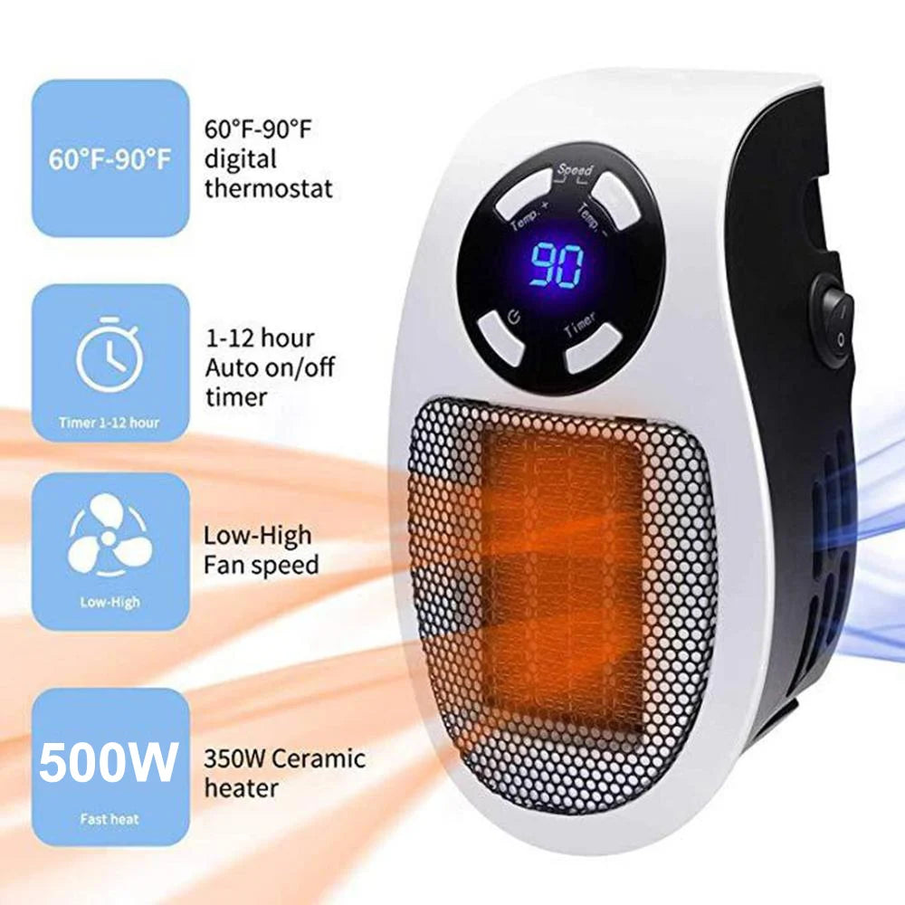 Mini Electric Heater for Room Winter Warm Timing(Shipping 10-14 Days)