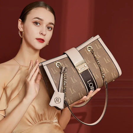 Luxury Brand 2023 New High-end Genuine Leather Fashion Shoulder Tote Bag Large Capacity Versatile Hand-worn Cross-Body Bag (Shipping 10-14 Days)