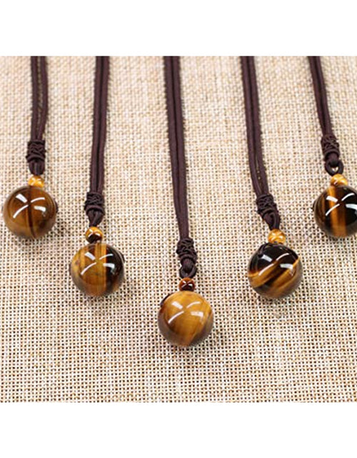 Load image into Gallery viewer, Tiger Eye Stone Pendant Necklace(Shipping 10-14 Days)
