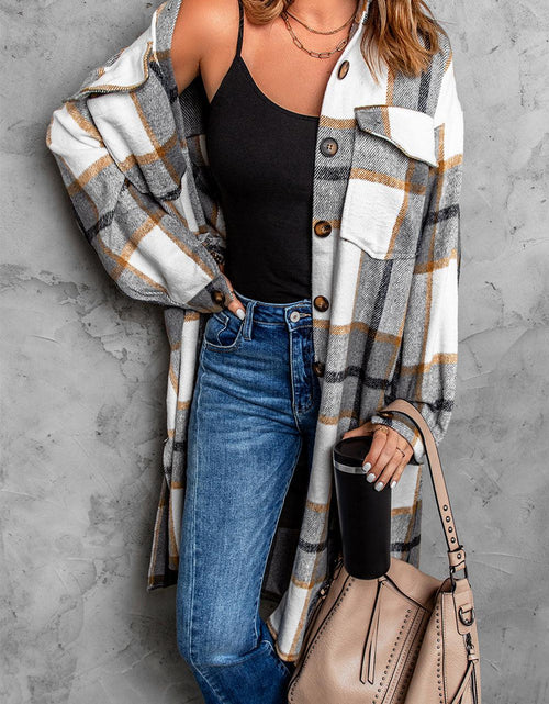Load image into Gallery viewer, Dropped Shoulder Duster Coat(Shipping 10-14 Days)
