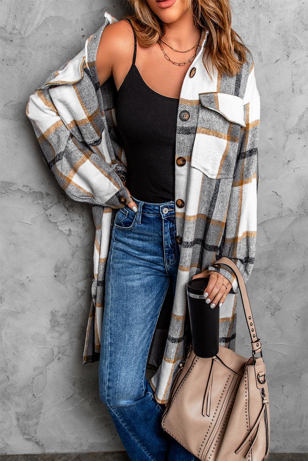 Dropped Shoulder Duster Coat(Shipping 10-14 Days)