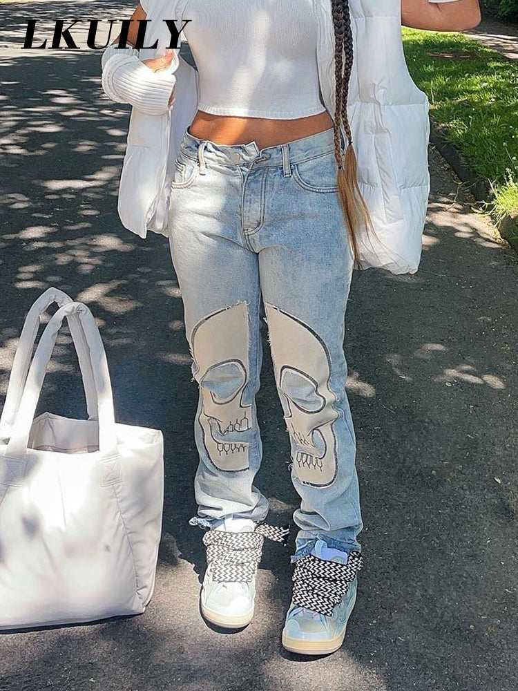 Printed Skull Jeans(Shipping 10-14 Days)