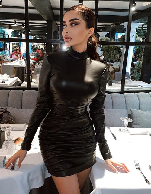 Load image into Gallery viewer, Vintage Leather Dress(Shipping 10-14 Days)
