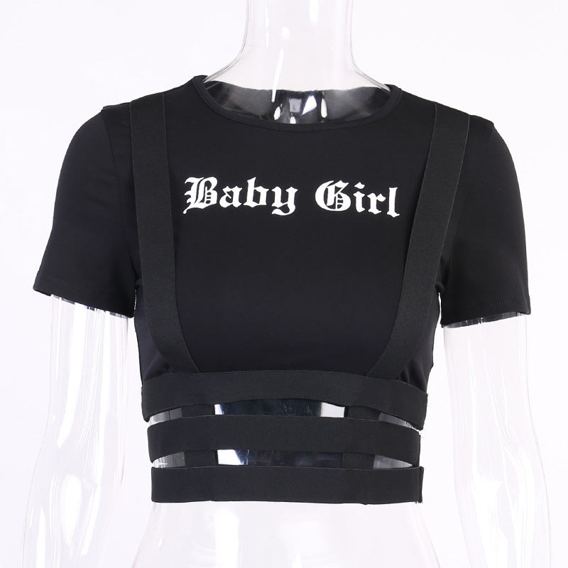Crop Top O-Neck T-shirt(Shipping 10-14 Days)