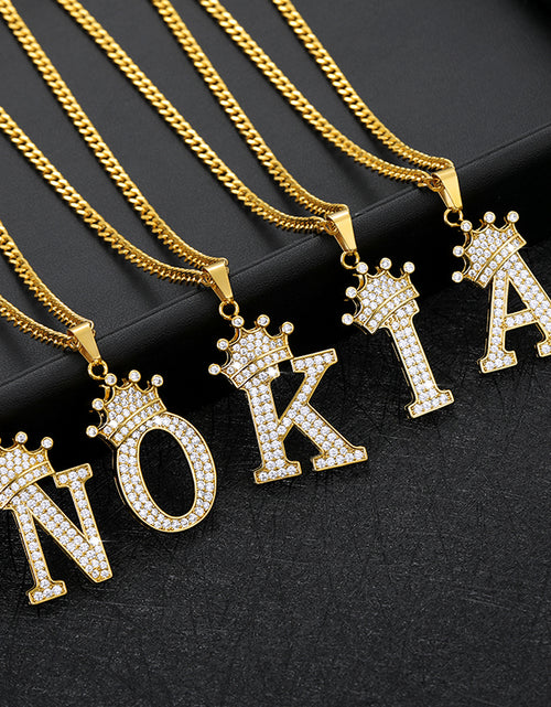 Load image into Gallery viewer, Zircon Alphabet Necklace(Shipping 10-14 Days)
