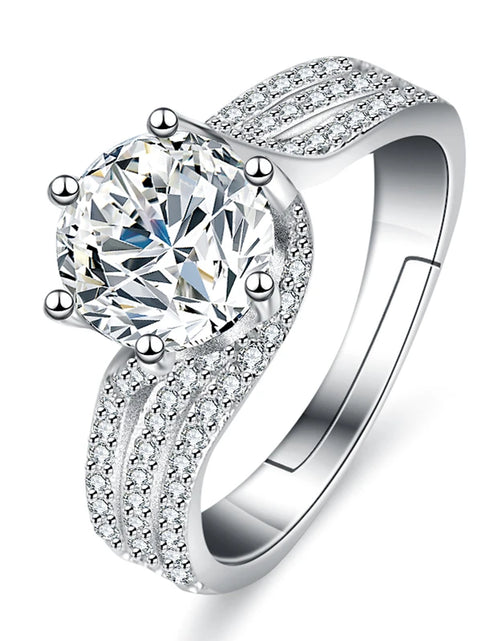 Load image into Gallery viewer, GRA moissanite ring, two-carat Deluxe Crown, full of diamonds, set with lady jewelry, ring accessories(Shipping 10-14 Days)
