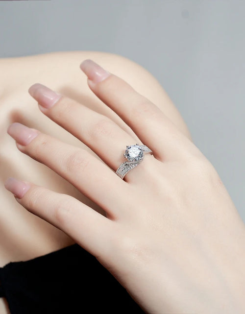 Load image into Gallery viewer, GRA moissanite ring, two-carat Deluxe Crown, full of diamonds, set with lady jewelry, ring accessories(Shipping 10-14 Days)
