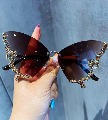 Diamond Butterfly Sunglasses(Shipping 10-14 Days)