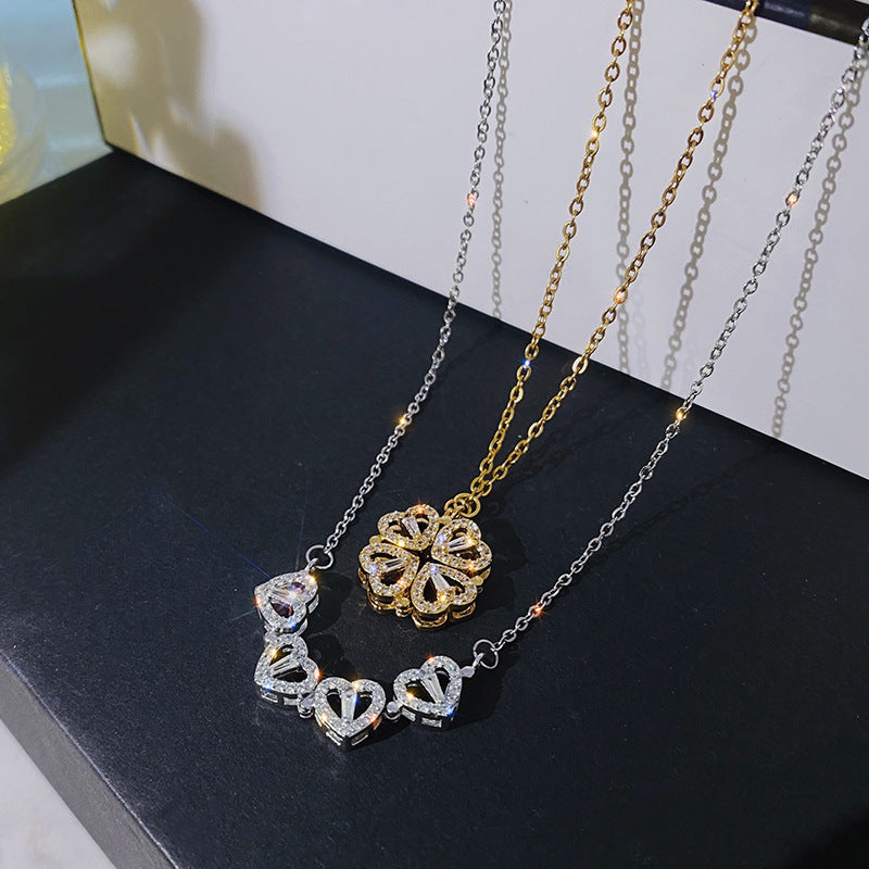 Folding Heart Shaped Necklace(Shipping 10-14 Days)
