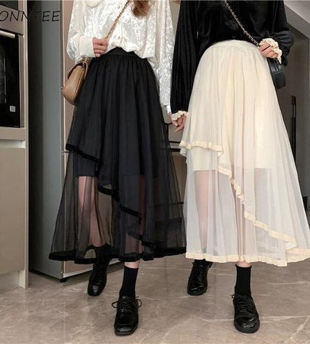 Women Solid Korean Style Women Skirt(Shipping 10-14 Days)