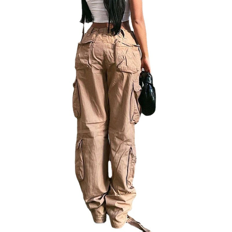 Cargo Solid Baggy Pants(Shipping 10-14 Days)