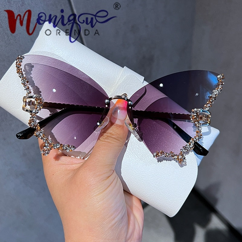 Diamond Butterfly Sunglasses(Shipping 10-14 Days)