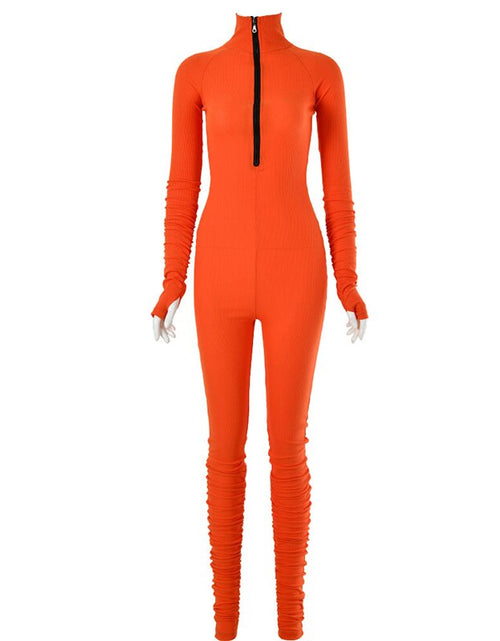 Load image into Gallery viewer, Turtleneck Gloved Sleeve Jumpsuits(Shipping 10-14 Days)
