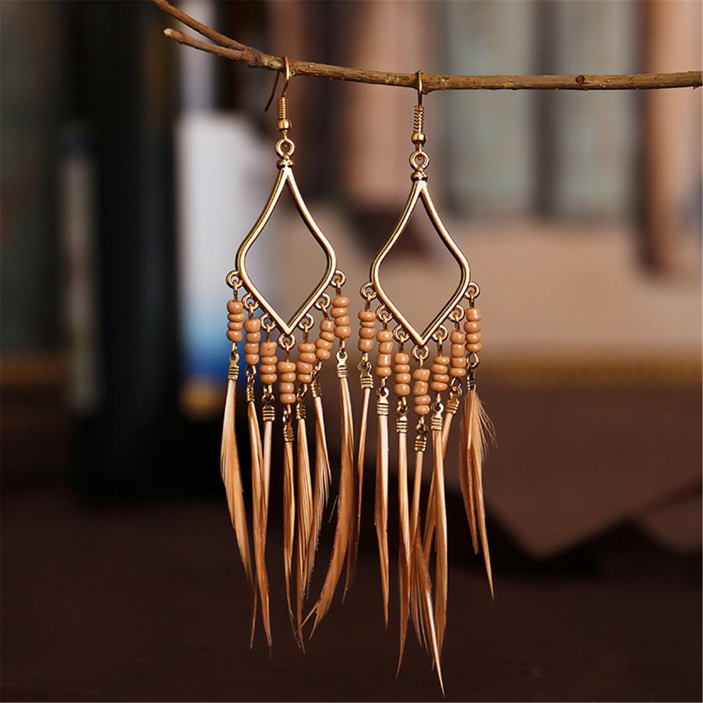 Tassels Feather Earrings(Shipping 10-14 Days)