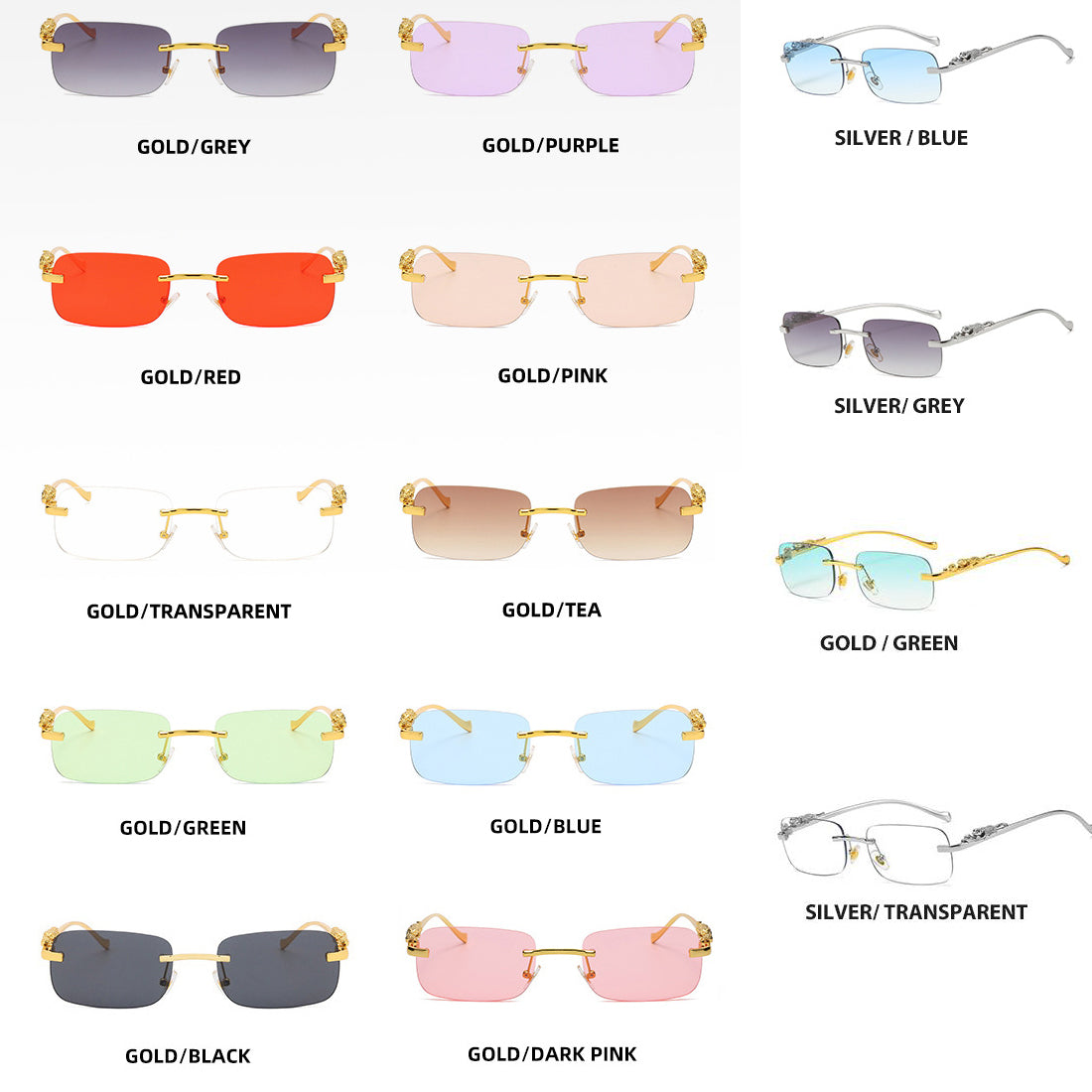 Rimless Square Sunglasses(Shipping 10-14 Days)