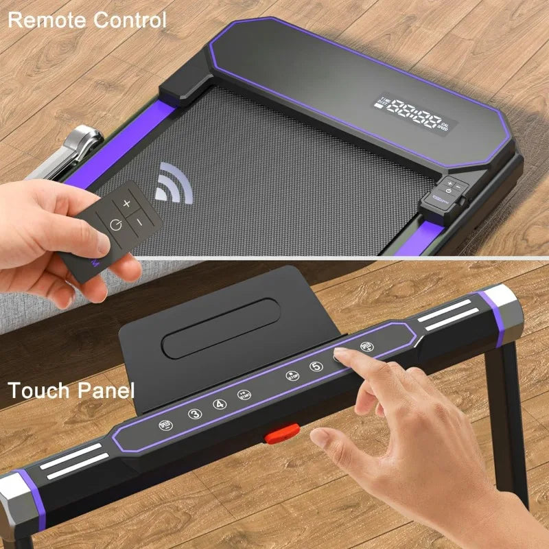 Walking Pad Folding Treadmill Electric Walking Running Treadmill for Home Office with Touch Panel & Remote, 2.5HP(Shipping 10-14 Days)