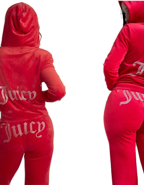 Load image into Gallery viewer, Juicy Sweatshirt and Pants with Diamonds(Shipping 10-14 Days)
