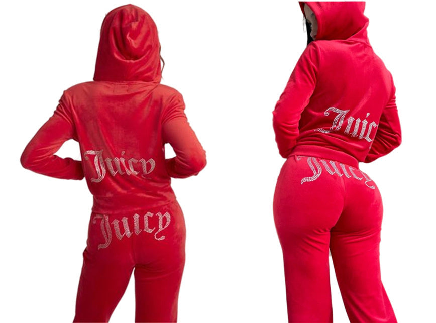 Juicy Sweatshirt and Pants with Diamonds(Shipping 10-14 Days)