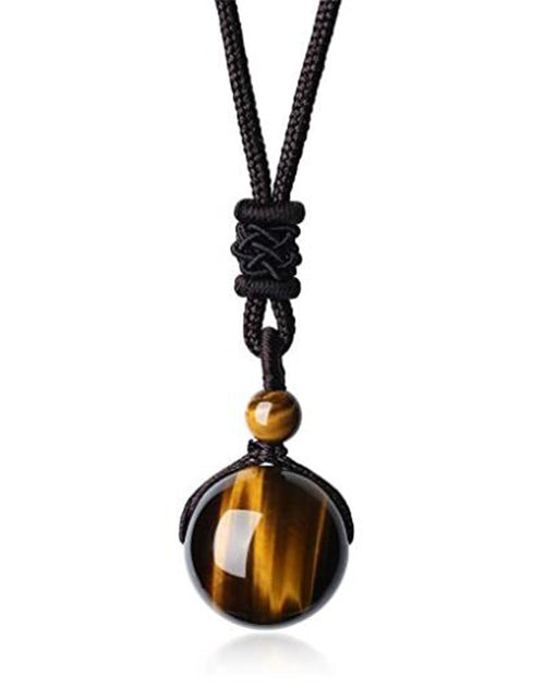 Load image into Gallery viewer, Tiger Eye Stone Pendant Necklace(Shipping 10-14 Days)
