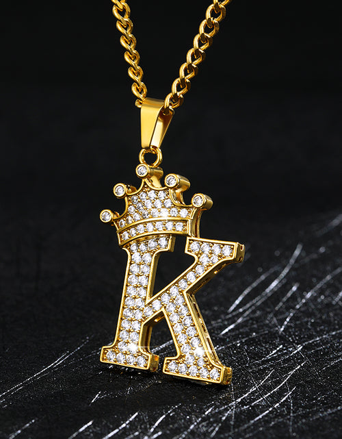 Load image into Gallery viewer, Zircon Alphabet Necklace(Shipping 10-14 Days)
