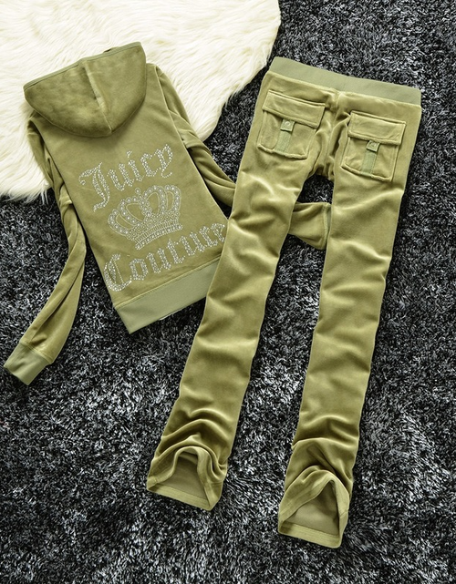 Load image into Gallery viewer, Juicy Sweatshirt and Pants with Diamonds(Shipping 10-14 Days)
