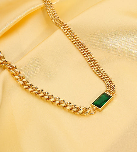 Green Stone Necklace(Shipping 10-14 Days)