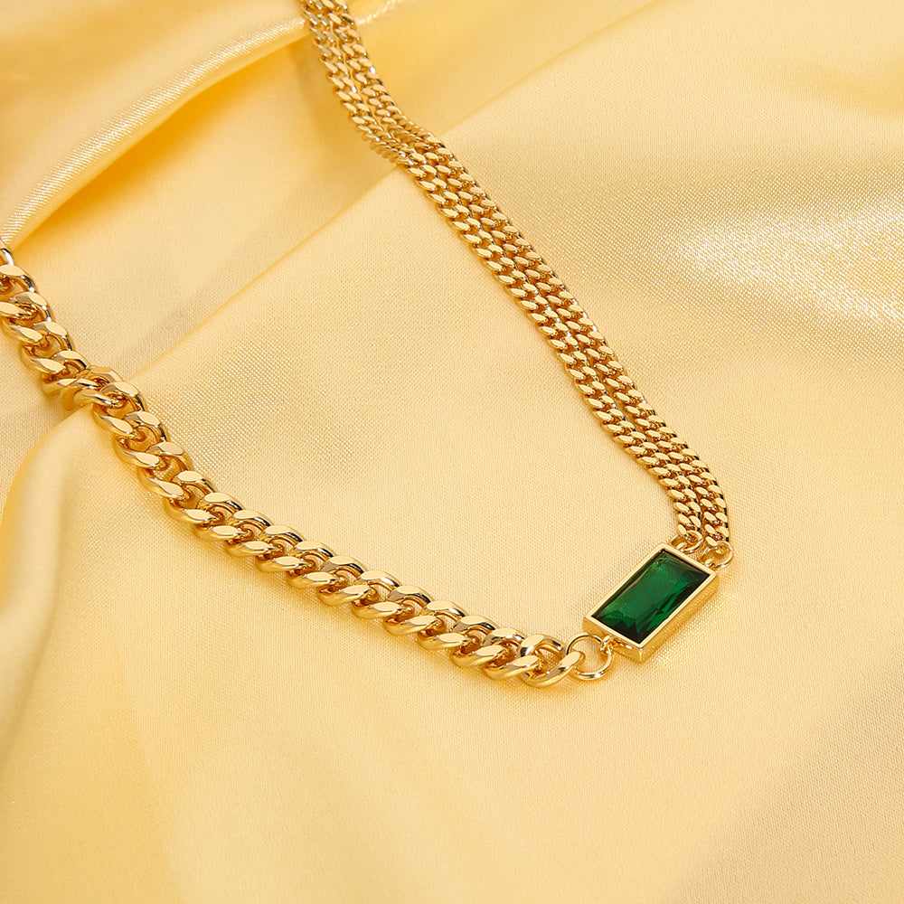 Green Stone Necklace(Shipping 10-14 Days)