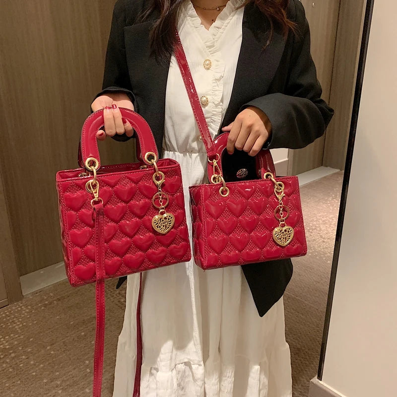 Handbag 2021 Women Brand Luxury Totes High Quality Fashion Classic Quilted Square Handle Bag Women Crossbody Shoulder Bags (Shipping 10-14 Days)