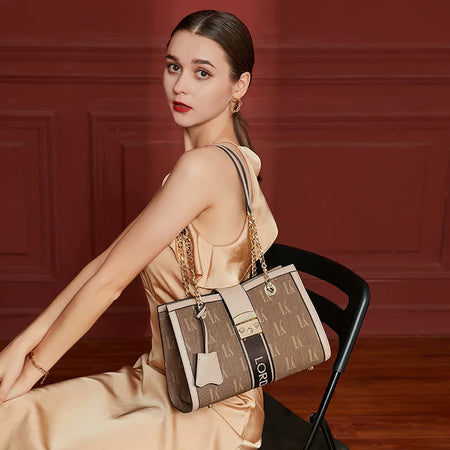 Luxury Brand 2023 New High-end Genuine Leather Fashion Shoulder Tote Bag Large Capacity Versatile Hand-worn Cross-Body Bag (Shipping 10-14 Days)