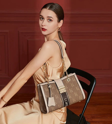 Luxury Brand 2023 New High-end Genuine Leather Fashion Shoulder Tote Bag Large Capacity Versatile Hand-worn Cross-Body Bag (Shipping 10-14 Days)