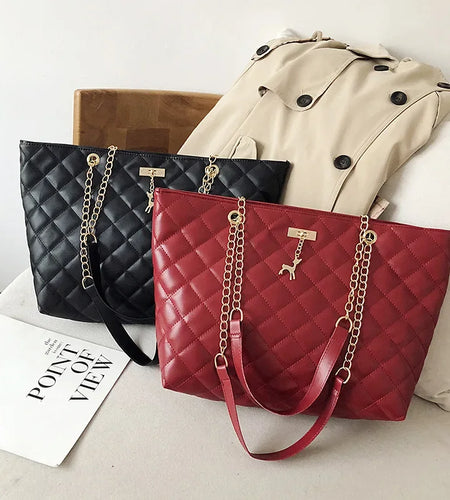 Tote Bags for Women PU Leather Diamond Lattice Handbag Personality Large Capacity Underarm Shoulder Bag Designer Bag 9Shipping 10-14 Days)