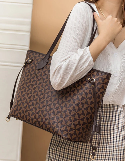 Load image into Gallery viewer, Shoulder Bags And Purse Sets For Women  2023 New Luxury Tote  Leather Designer Large Shopper Shopping Fashion Plaid Handbags
