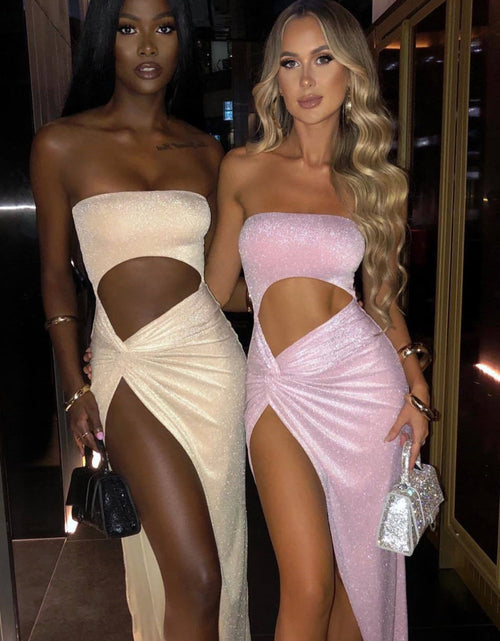 Load image into Gallery viewer, Mozision Sexy Strapless High Split Maxi Dress(Shipping 10-14 Days)

