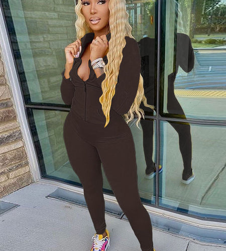 Hooded Tops and Sporty Leggings(Shipping 10-14 Days)