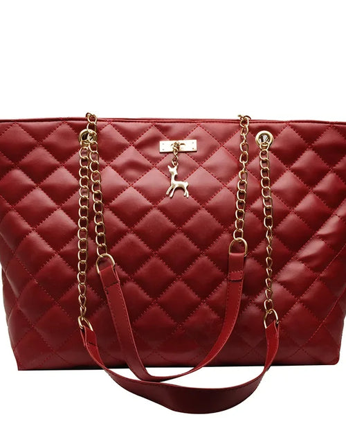 Load image into Gallery viewer, Tote Bags for Women PU Leather Diamond Lattice Handbag Personality Large Capacity Underarm Shoulder Bag Designer Bag 9Shipping 10-14 Days)
